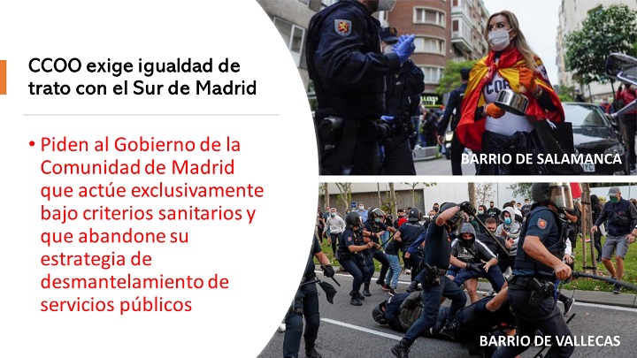 Igualdad de trato con el Sur de Madrid