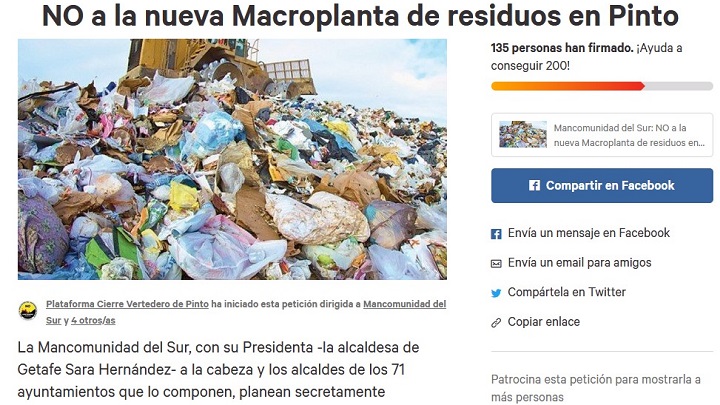 Firmas contra macro-planta de residuos