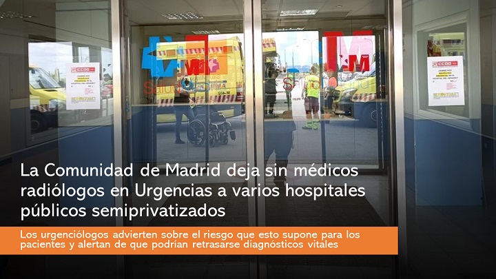 Varios hospitales madrileños sin radiólogos