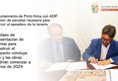 Pinto firma la cesión de parcelas para apeadero